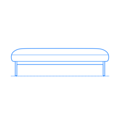 Furniture Benches Blu Dot Puff Puff Bench Icon Svg Vector, Free Vectors File